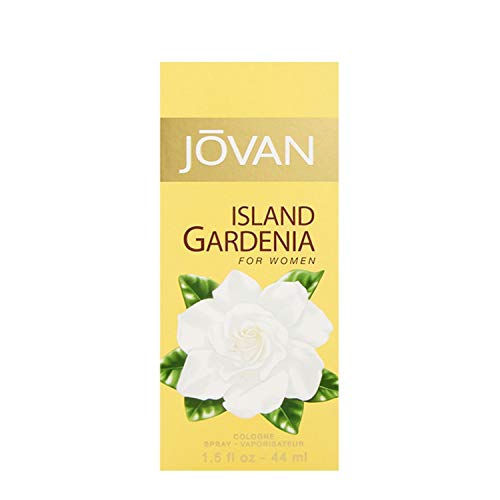 Jovan Island Gardenia Eau de Cologne Spray for Women, Travel Size, Long Lasting Fragrance, Notes of Neroli, Gardenia, an