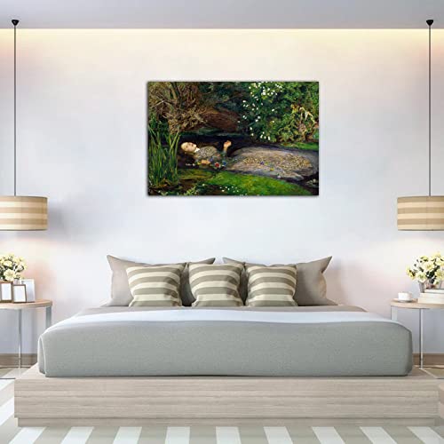 Ophelia Oil Painting Poster Classic Art for Modern Home Bedroom Bathroom Decor (16x24inch, No Framed)  
Oil Painting Pos