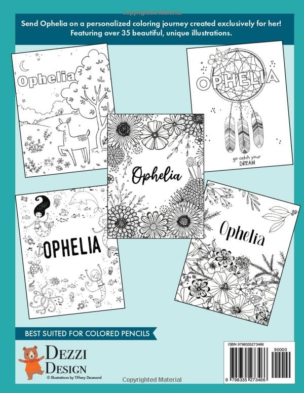 Ophelia's Personalized Coloring & Activity Book: Perfect Custom Gift for Ophelia - Her Name on Every Page (Personalized